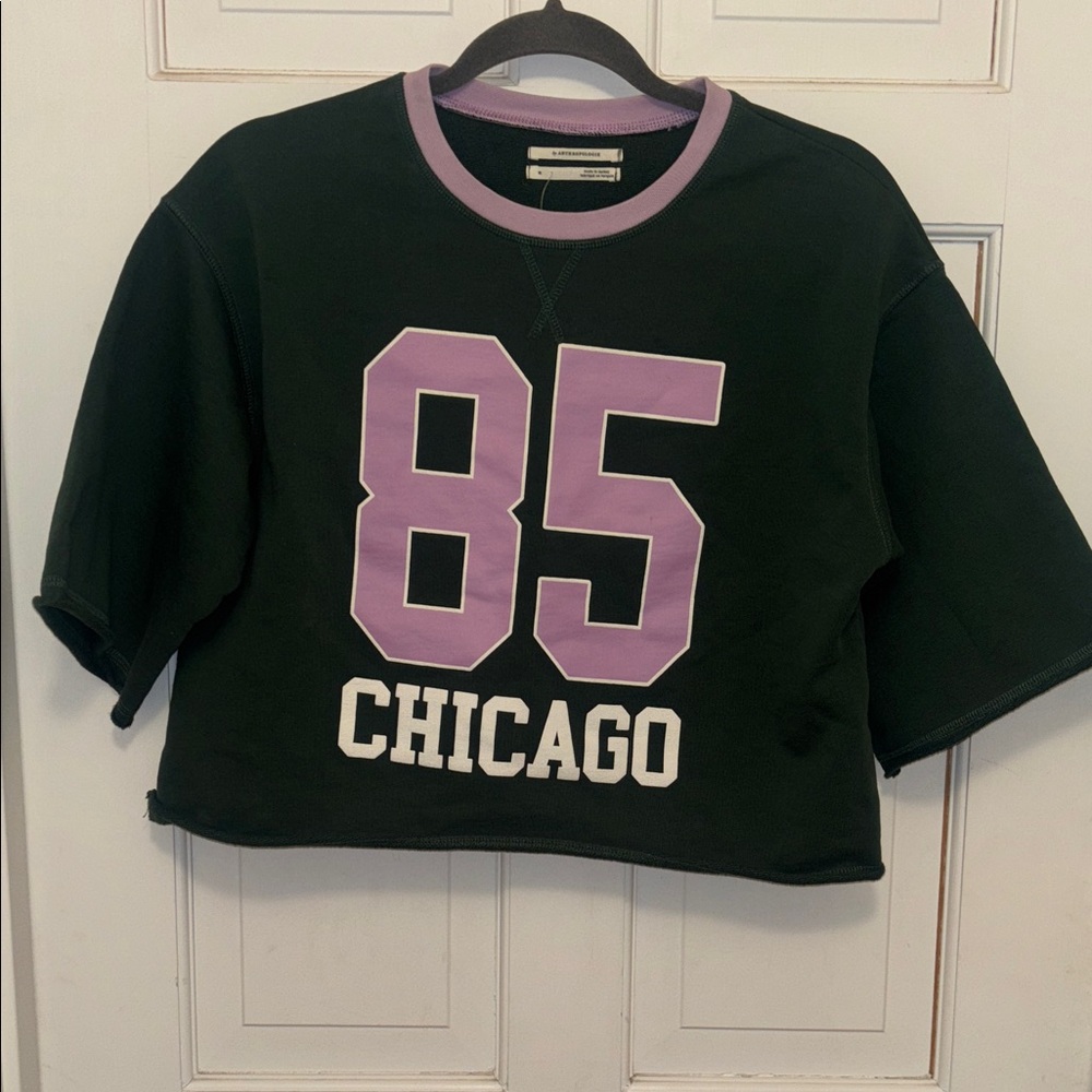 Dark Green Top with Light Purple 85 and White Chicago Print